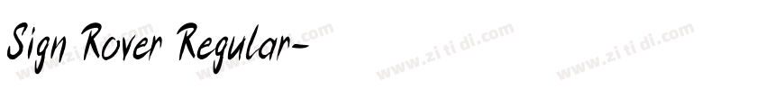 Sign Rover Regular字体转换